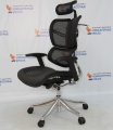 Ортопедическое кресло руководителя HFYM 01 Черная сетка/черный каркас