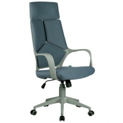 Офисное кресло «Riva Chair 8989 Серый пластик/серая ткань»